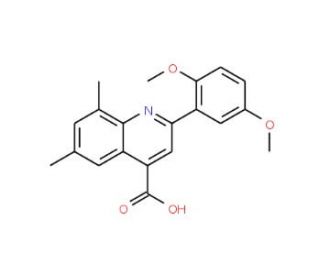 2-(2,5-Dimethoxyphenyl)-6,8-dimethylquinoline-4-carboxylic acid - chemical structure image