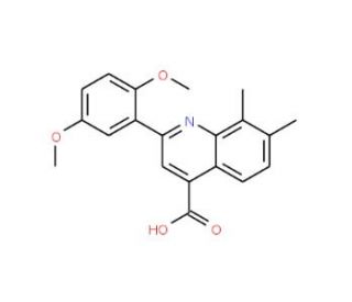 2-(2,5-dimethoxyphenyl)-7,8-dimethylquinoline-4-carboxylic acid - chemical structure image