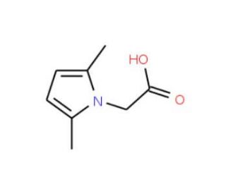 2-(2,5-dimethyl-1H-pyrrol-1-yl)acetic acid (CAS 109960-17-0) - chemical structure image
