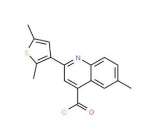 2-(2,5-dimethyl-3-thienyl)-6-methylquinoline-4-carbonyl chloride - chemical structure image