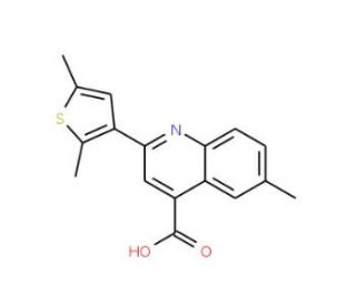 2-(2,5-dimethyl-3-thienyl)-6-methylquinoline-4-carboxylic acid - chemical structure image