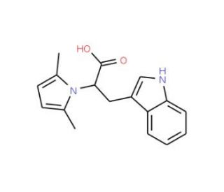 2-(2,5-Dimethyl-pyrrol-1-yl)-3-(1H-indol-3-yl)-propionic acid - chemical structure image