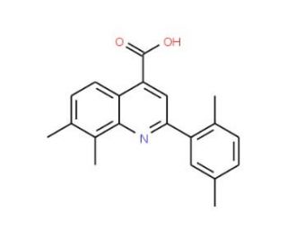 2-(2,5-dimethylphenyl)-7,8-dimethylquinoline-4-carboxylic acid - chemical structure image