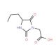 2-(2,5-dioxo-4-propylimidazolidin-1-yl)acetic acid - chemical structure image