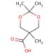 2,2,5-Trimethyl-1,3-dioxane-5-carboxylic Acid (CAS 16837-14-2) - chemical structure image