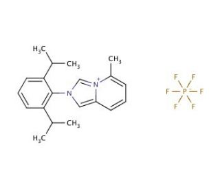 2-(2,6-Diisopropylphenyl)-5-methylimidazo[1,5-a]pyridinium hexafluorophosphate (CAS 1176202-62-2) - chemical structure image