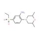 2-(2,6-Dimethylmorpholin-4-yl)-5-ethylsulfonylaniline - chemical structure image