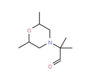 2-(2,6-Dimethylmorpholino)-2-methylpropanal - chemical structure image