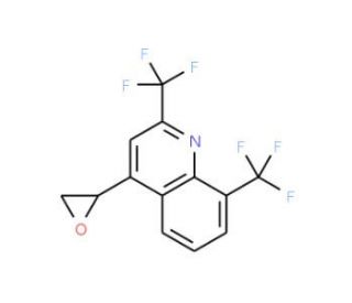 2-[2,8-Bis(trifluoromethyl)-4-quinolyl]oxirane (CAS 57120-54-4) - chemical structure image