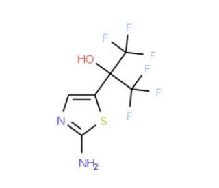 2-(2-amino-1,3-thiazol-5-yl)-1,1,1,3,3,3-hexafluoropropan-2-ol - chemical structure image