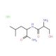 2-(2-Amino-3-hydroxy-propionylamino)-4-methyl-pentanoic acid amide hydrochloride - chemical structure image