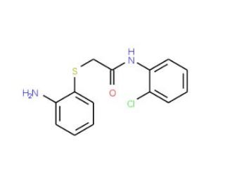 2-(2-Amino-phenylsulfanyl)-N-(2-chloro-phenyl)-acetamide (CAS 436094-41-6) - chemical structure image