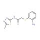 2-(2-Amino-phenylsulfanyl)-N-(5-methyl-[1,3,4]thiadiazol-2-yl)-acetamide (CAS 436094-55-2) - chemical structure image