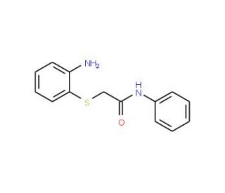 2-(2-Amino-phenylsulfanyl)-N-phenyl-acetamide (CAS 92906-38-2) - chemical structure image