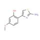 2-(2-Amino-thiazol-4-yl)-5-methoxy-phenol - chemical structure image