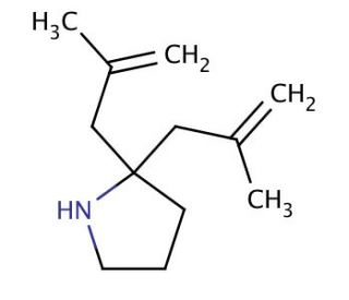2,2-Bis-(2-methyl-allyl)-pyrrolidine - chemical structure image
