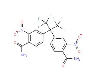 2,2-Bis(4-carbamoyl-3-nitrophenyl)hexafluoropropane - chemical structure image
