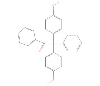 2,2-Bis(4-hydroxyphenyl)-1,2-diphenylethanone (CAS 23916-51-0) - chemical structure image