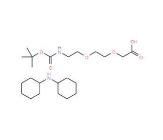 2-[2-(Boc-amino)ethoxy]ethoxyacetic acid (dicyclohexylammonium) salt (CAS 560088-79-1) - chemical structure image