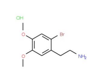 2-(2-bromo-4,5-dimethoxyphenyl)ethanamine hydrochloride (CAS 63375-81-5) - chemical structure image