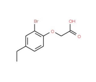 2-(2-Bromo-4-ethylphenoxy)acetic acid (CAS 90841-60-4) - chemical structure image