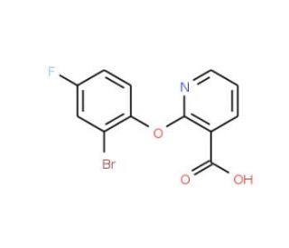 2-(2-bromo-4-fluorophenoxy)pyridine-3-carboxylic acid - chemical structure image