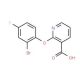 2-(2-bromo-4-fluorophenoxy)pyridine-3-carboxylic acid - chemical structure image