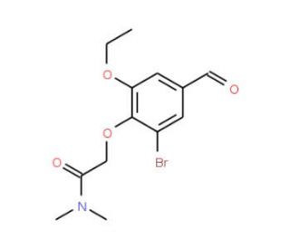 2-(2-bromo-6-ethoxy-4-formylphenoxy)-N,N-dimethylacetamide - chemical structure image