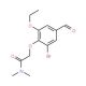 Struttura molecolare di 2-(2-bromo-6-ethoxy-4-formylphenoxy)-N,N-dimethylacetamide 2-(2-bromo-6-ethoxy-4-formylphenoxy)-N,N-dimethylacetamide - chemical structure image