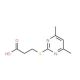 2-(2-Carboxyethyl)thio-4,6-dimethylpyrimidine (CAS 247225-29-2) - chemical structure image
