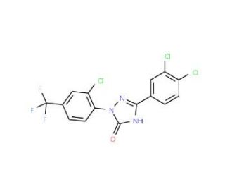 2-(2-Chloro-4-trifluoromethylphenyl)-5-(3,4-dichlorophenyl)-1,2-dihydro-3H-1,2,4-triazol-3-one - chemical structure image