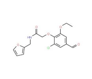 2-(2-chloro-6-ethoxy-4-formylphenoxy)-N-(2-furylmethyl)acetamide - chemical structure image