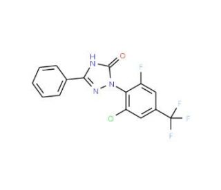 2-(2-Chloro-6-fluoro-4-trifluoromethylphenyl)-1,2-dihydro-5-phenyl-3H-1,2,4-triazol-3-one - chemical structure image