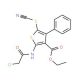 2-(2-Chloro-acetylamino)-4-phenyl-5-thiocyanato-thiophene-3-carboxylic acid ethyl ester - chemical structure image