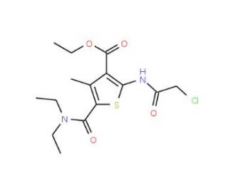 2-(2-Chloro-acetylamino)-5-diethylcarbamoyl-4-methyl-thiophene-3-carboxylic acid ethyl ester - chemical structure image