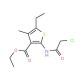 2-(2-Chloro-acetylamino)-5-ethyl-4-methyl-thiophene-3-carboxylic acid ethyl ester - chemical structure image
