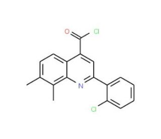 2-(2-chlorophenyl)-7,8-dimethylquinoline-4-carbonyl chloride - chemical structure image