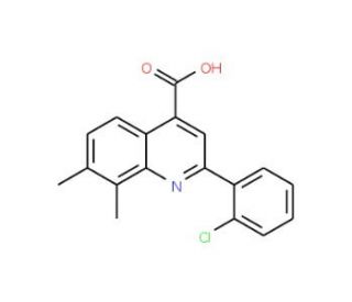 2-(2-chlorophenyl)-7,8-dimethylquinoline-4-carboxylic acid - chemical structure image