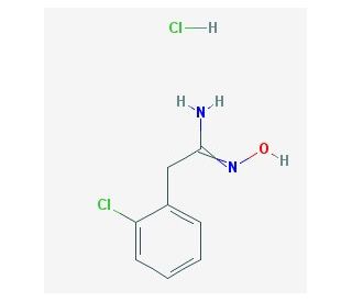 2-(2-chlorophenyl)-N&prime;-hydroxyethanimidamide hydrochloride (CAS 1173313-82-0) - chemical structure image