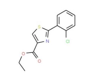 2-(2-Chlorophenyl)thiazole-4-carboxylic acid ethyl ester (CAS 132089-36-2) - chemical structure image
