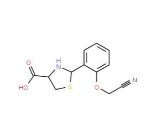 2-(2-Cyanomethoxy-phenyl)-thiazolidine-4-carboxylic acid - chemical structure image
