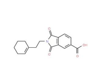 2-(2-Cyclohex-1-en-1-ylethyl)-1,3-dioxoisoindoline-5-carboxylic acid - chemical structure image