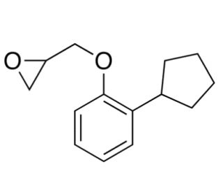 2-[(2-Cyclopentylphenoxy)methyl]-oxirane (CAS 28163-40-8) - chemical structure image