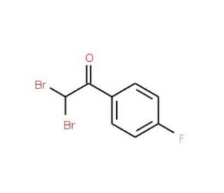 2,2-Dibromo-4&prime;-fluoroacetophenone (CAS 7542-64-5) - chemical structure image