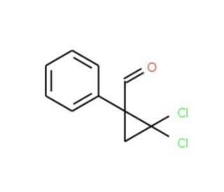 2,2-Dichloro-1-phenyl-cyclopropanecarbaldehyde - chemical structure image