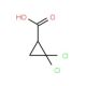 2,2-Dichloro-cyclopropanecarboxylic acid (CAS 5365-14-0) - chemical structure image