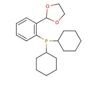 2-(2-Dicyclohexylphosphinophenyl)-1,3-dioxolane (CAS 246158-59-8) - chemical structure image