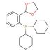 2-(2-Dicyclohexylphosphinophenyl)-1,3-dioxolane (CAS 246158-59-8) - chemical structure image