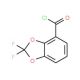 2,2-Difluoro-1,3-benzodioxole-4-carbonyl chloride (CAS 143096-86-0) - chemical structure image