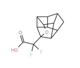 2,2-Difluoro-2-(5-oxahexacyclo-dodec-4-yl)acetic acid (CAS 253607-91-9) - chemical structure image
